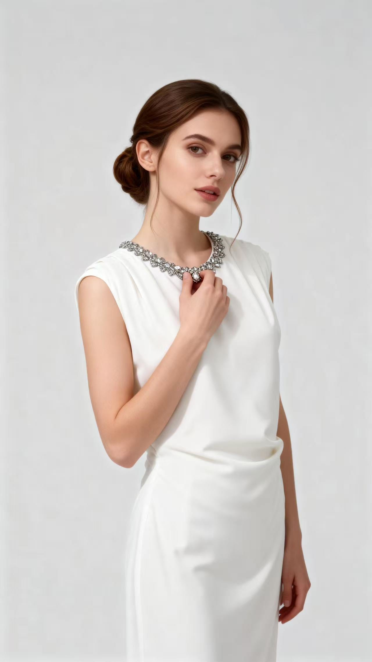 White Sleeveless Dress