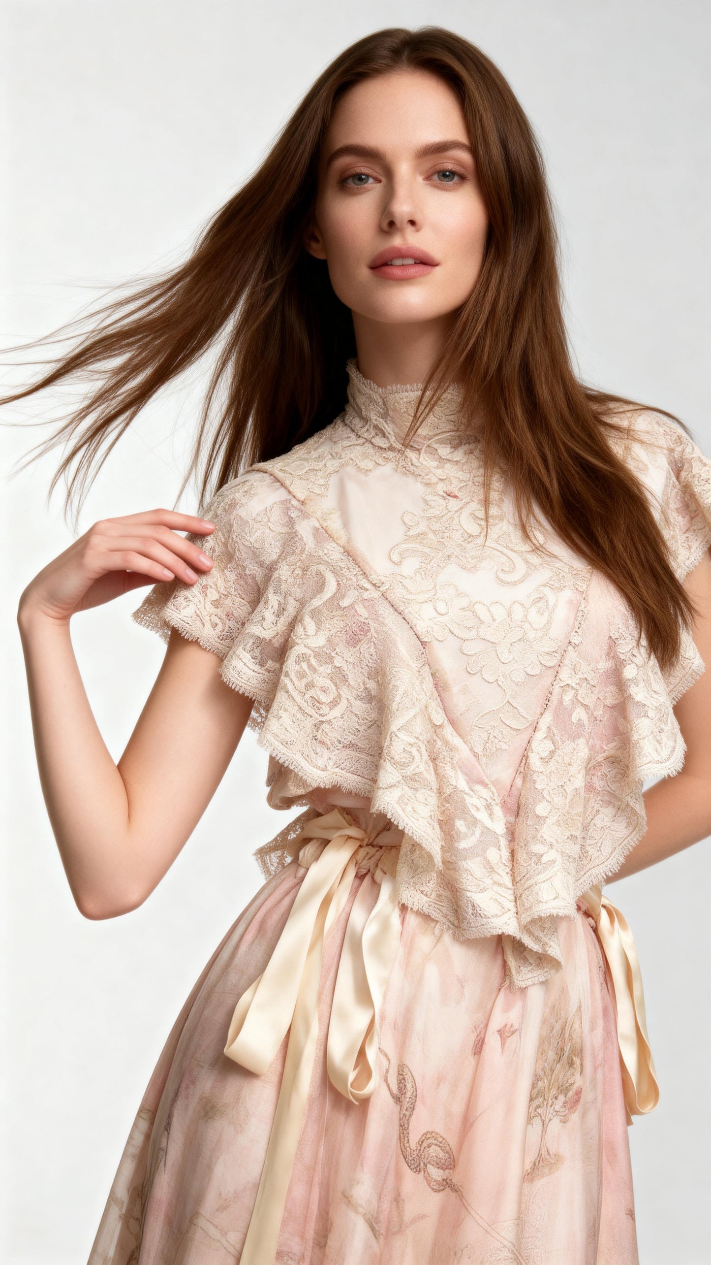 Light Apricot Lace Top