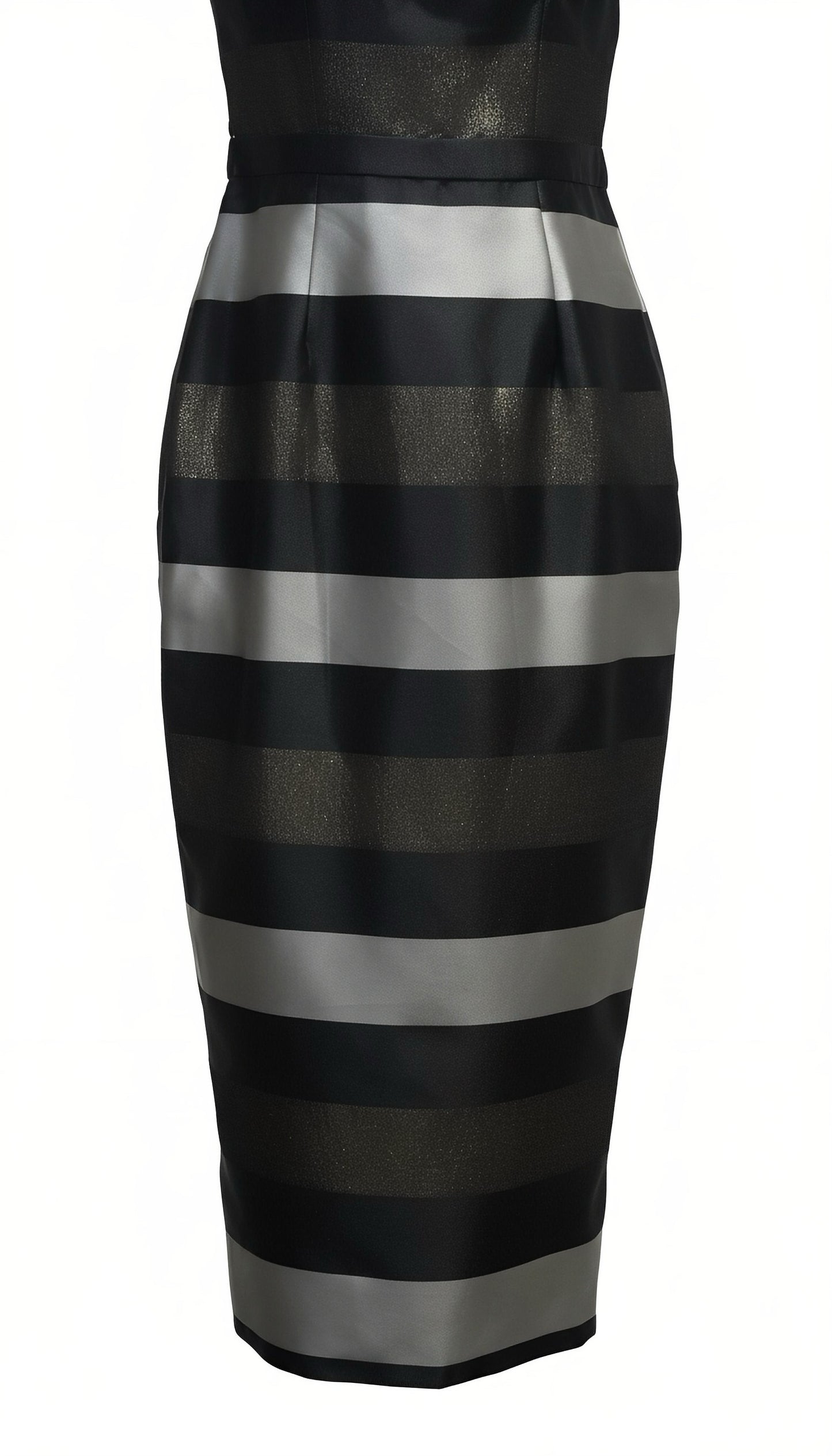 Striped Spaghetti Strap Waist-Defined Midi Dress