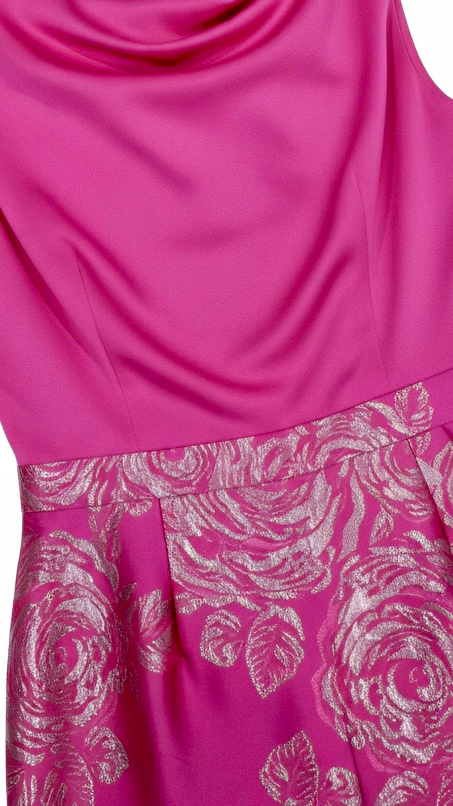 Patchwork Floral-Printed Mermaid Dress